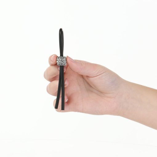 Lux Active Tether Adjustable Cock Tie Silicone Black  Lasso/Bolo - Image 6