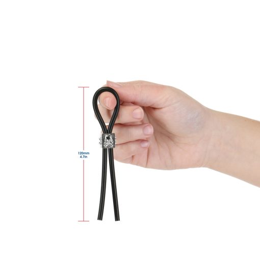 Lux Active Tether Adjustable Cock Tie Silicone Black  Lasso/Bolo - Image 7