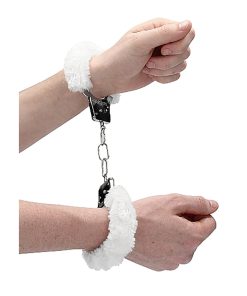 Ouch! Beginner'S Furry Handcuffs With Quick-Release White