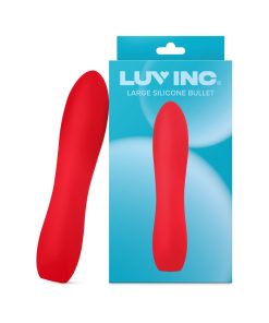 Luv Inc Lb72 Large Silicone Bullet Rechargeable Vibrator Red