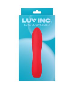 Luv Inc Lb72 Large Silicone Bullet Rechargeable Vibrator Red