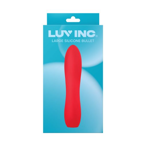 Luv Inc Lb72 Large Silicone Bullet Rechargeable Vibrator Red - Image 3