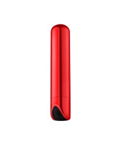 Luv Inc Sb33 Shiny Bullet Rechargeable Vibrator Red