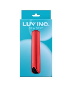 Luv Inc Sb33 Shiny Bullet Rechargeable Vibrator Red
