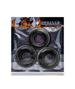 Oxballs Fat Willy 3-Pack Jumbo Cockrings Flextpr Black