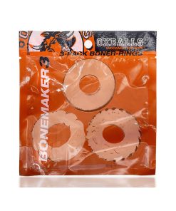 Oxballs Bonemaker 3-Pack Boner Cockring Kit Flextpr Clear