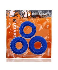 Oxballs Bonemaker 3-Pack Boner Cockring Kit Flextpr Pool Blue