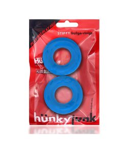 Oxballs Stiffy 2-Pack Bulge Cockrings Silicone Tpr Teal Ice