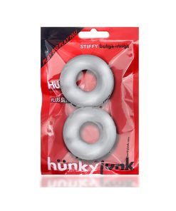 Oxballs Stiffy 2-Pack Bulge Cockrings Silicone Tpr Clear Ice