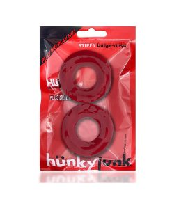 Oxballs Stiffy 2-Pack Bulge Cockrings Silicone Tpr Cherry Ice