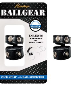 Ballgear Cock Strap With Ball Stretcher Black
