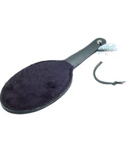 16 In. Ping Pong Paddle With Black Faux Fur