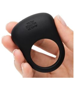 Fifty Shades Of Grey Sensation Rechargeable Silicone Vibrating Love Ring Black