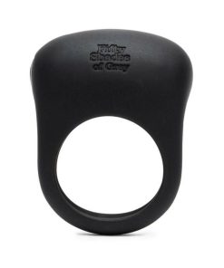 Fifty Shades Of Grey Sensation Rechargeable Silicone Vibrating Love Ring Black