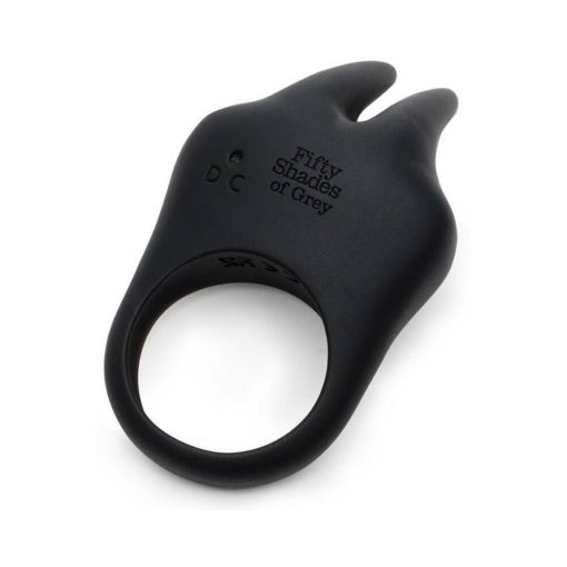 Fifty Shades Sensation Rechargeable Rabbit Love Ring Black - Image 2