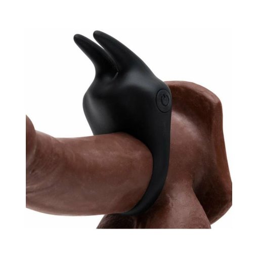 Fifty Shades Sensation Rechargeable Rabbit Love Ring Black - Image 5