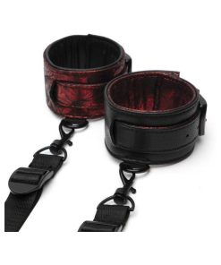 Fifty Shades Of Grey Sweet Anticipation Reversible Under Mattress Restraint Set Red/Black