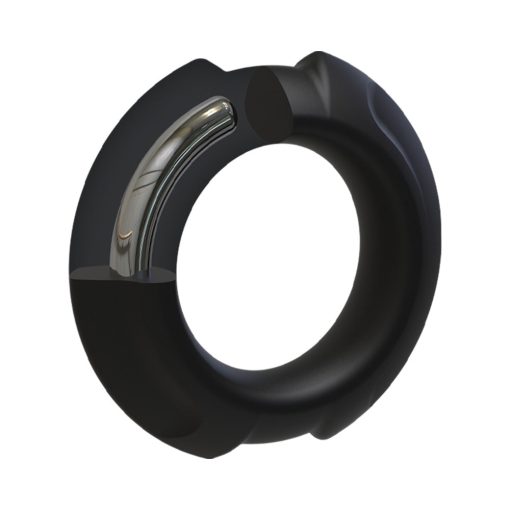 Optimale Flexisteel Silicone, Metal Core Cock Ring 35 Mm Black - Image 5
