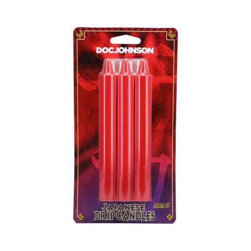 Japanese Drip Candles 3-Pack Red - Image 4