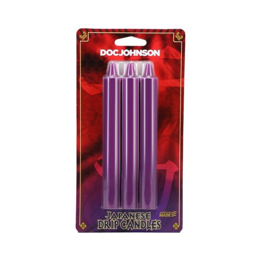 Japanese Drip Candles 3-Pack Purple - Image 4
