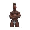 Male Power Sexagon Strappy Ring Jock Gray S/M