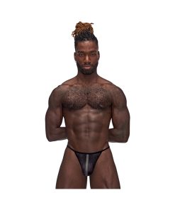 Male Power Landing Strip Micro Thong Black S/M