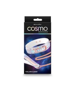 Cosmo Bondage Collar & Leash Rainbow