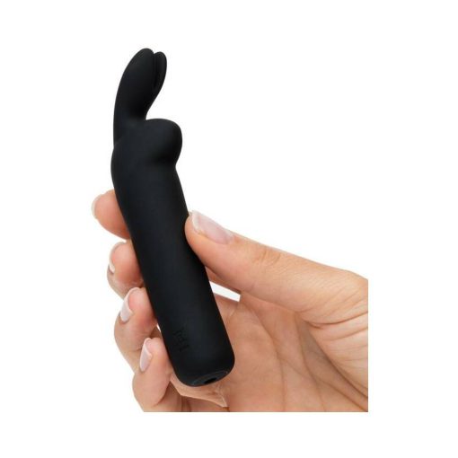 Happy Rabbit Rechargeable Silicone Bullet Vibrator With Ears Black - Image 5