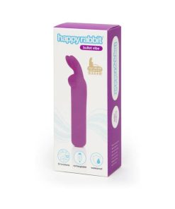 Happy Rabbit Rechargeable Silicone Bullet Vibrator With Ears Purple