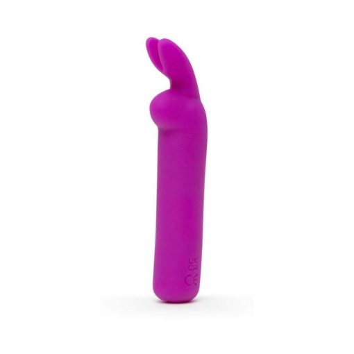 Happy Rabbit Rechargeable Silicone Bullet Vibrator With Ears Purple - Image 2