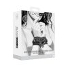 Ouch! Black & White Adjustable Bonded Leather Wrist Or Ankle Cuffs Black