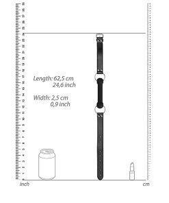 Ouch! Black & White Silicone Bit Gag With Adjustable Bonded Leather Straps Black