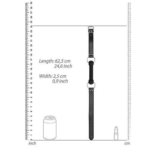 Ouch! Black & White Silicone Bit Gag With Adjustable Bonded Leather Straps Black - Image 3