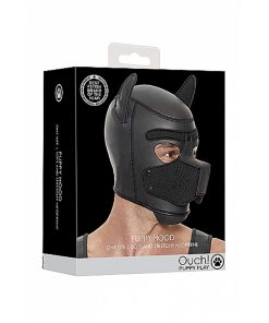 Ouch! Puppy Play Neoprene Puppy Hood Black