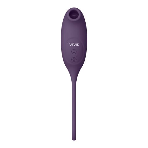 Vive Quino Rechargeable Air Wave & Vibrating Silicone Egg Vibrator Purple - Image 4