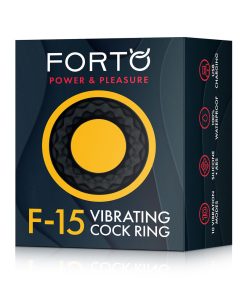 Forto F-15 Rechargeable Silicone Vibrating Cockring Black