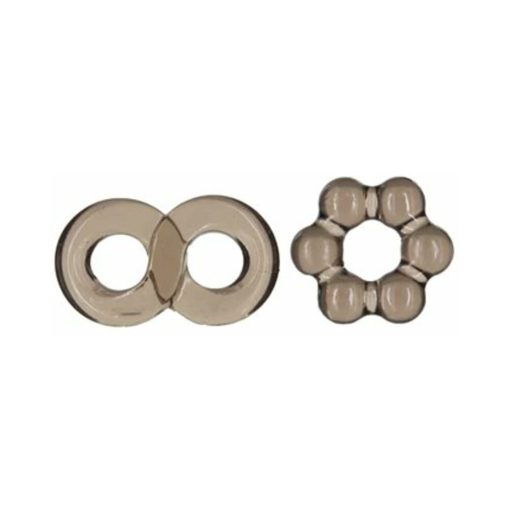 Powerbullet Got Big Dick Super-Stretch Cockrings 2-Pack Smoke - Image 2