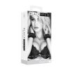 Ouch! Black & White Adjustable Velcro Wrist Or Ankle Cuffs Black