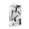 Ouch! Black & White Pleasure Furry Handcuffs With Quick-Release Button