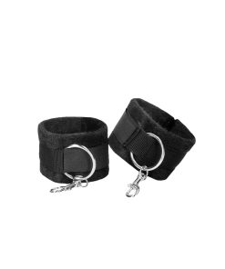 Ouch! Black & White Velcro Hogtie With Hand & Ankle Cuffs Black
