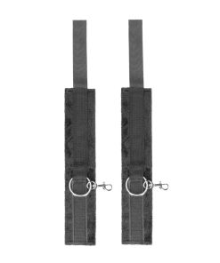 Ouch! Black & White Velcro Hogtie With Hand & Ankle Cuffs Black