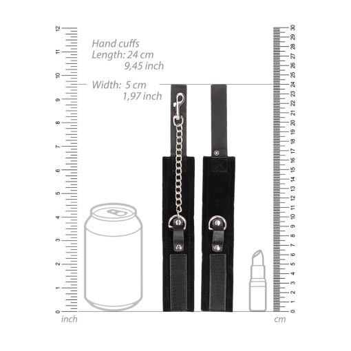 Ouch! Black & White Adjustable Velcro Collar With Leash & Wrist Cuffs Black - Image 9