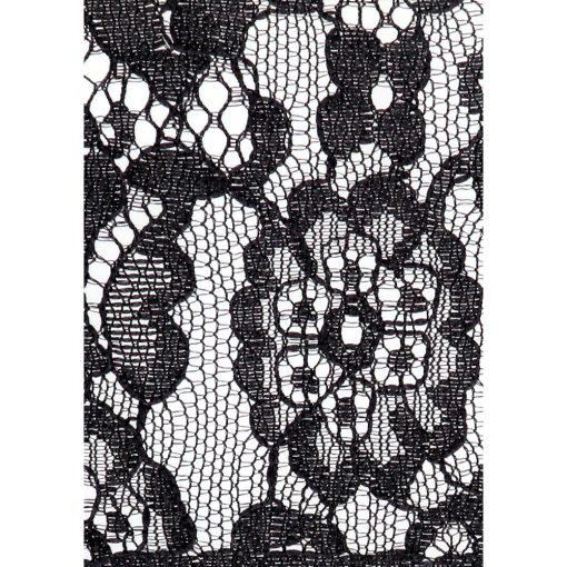 Ouch! Black & White Lace Mask With Elastic Straps Blindfold Black - Image 5