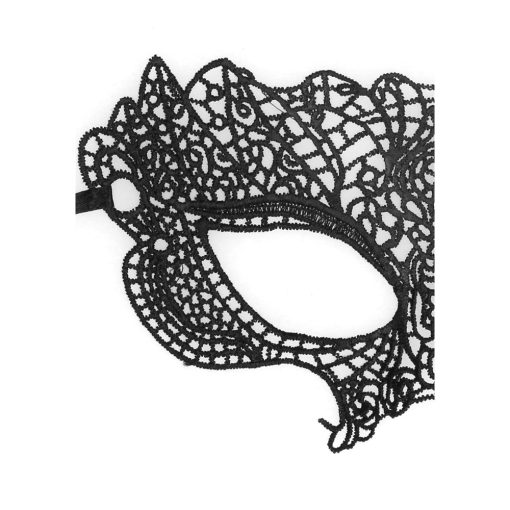 Ouch! Black & White Princess Lace Eye Mask Black - Image 3
