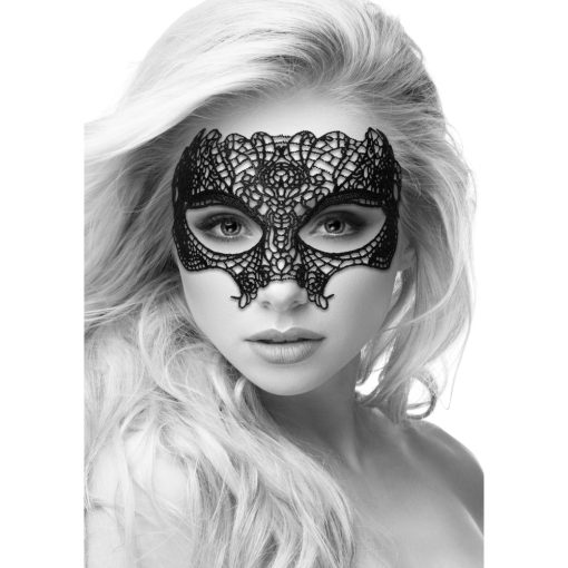 Ouch! Black & White Princess Lace Eye Mask Black - Image 5