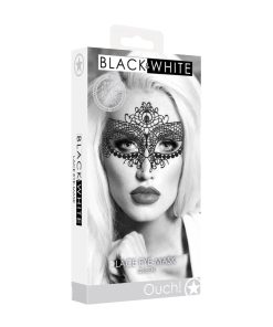 Ouch! Black & White Queen Lace Eye Mask Black