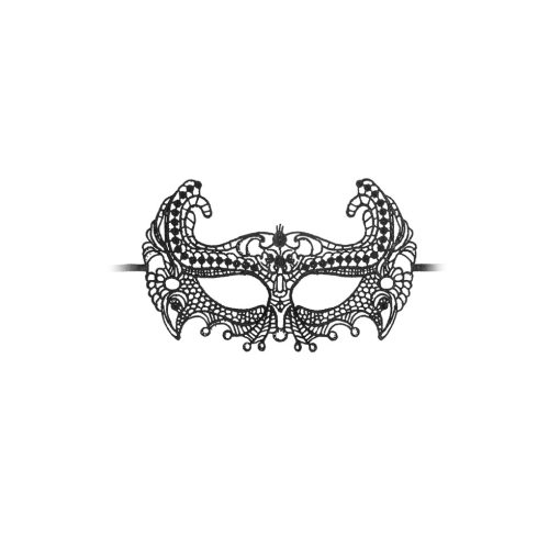 Ouch! Black & White Empress Lace Eye Mask Black - Image 2