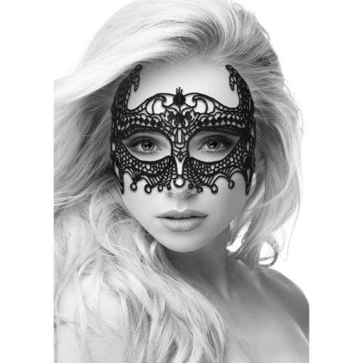 Ouch! Black & White Empress Lace Eye Mask Black - Image 4