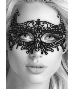 Ouch! Black & White Empress Lace Eye Mask Black