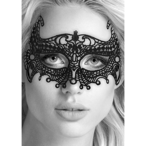 Ouch! Black & White Empress Lace Eye Mask Black - Image 5